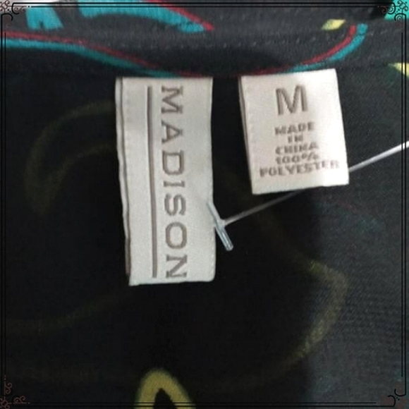 Madison Sheer Rhinestone Swim Suit Tunic Cover Size Med - Picture 10 of 10